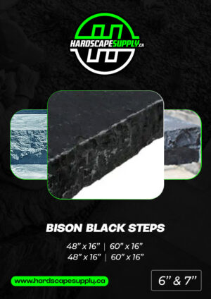Hardscape Supply Material -Black Coping Steps